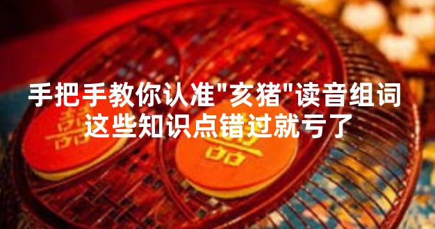 手把手教你认准"亥猪"读音组词 这些知识点错过就亏了